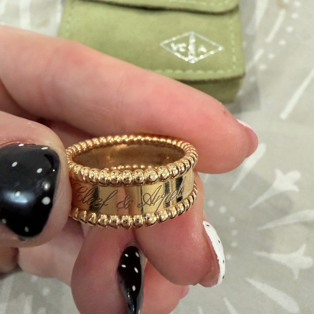 Van Cleef & Arpels Gold Perlee Ring